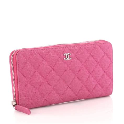 chanel pink boy caviar zip wallet|Long Wallets .